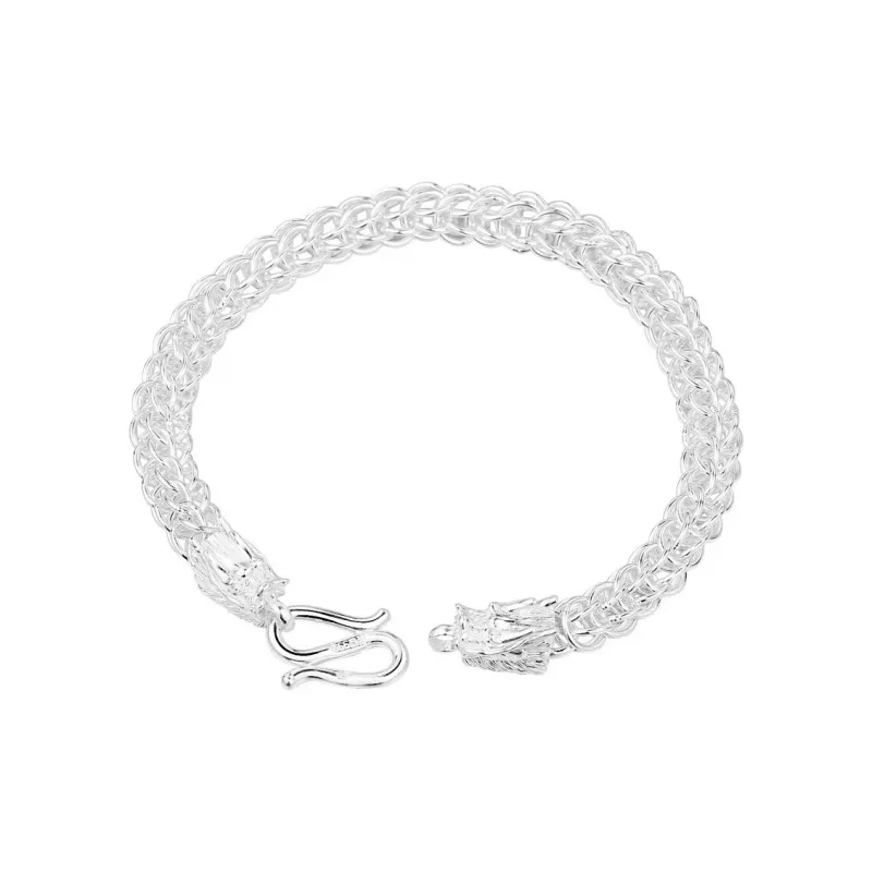 LIUXIN 999 Fine Silver Bracelets Men's-0