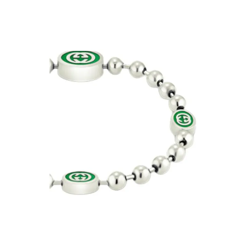 GUCCI Enamel Bracelets Unisex White-2