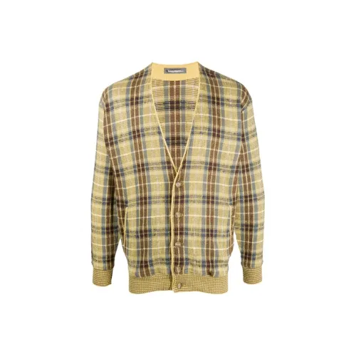 ISSEY MIYAKE 1980s Checkered V neck Cardigan