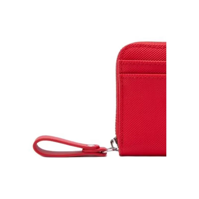 LACOSTE Coated Polyester Wallet Women's Red-3