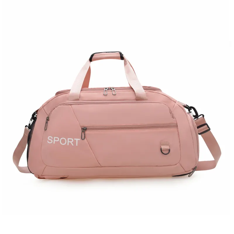 OUZIHUANG Nylon Travel Bag Unisex Black/Green/Pink/Blue/Gray-6