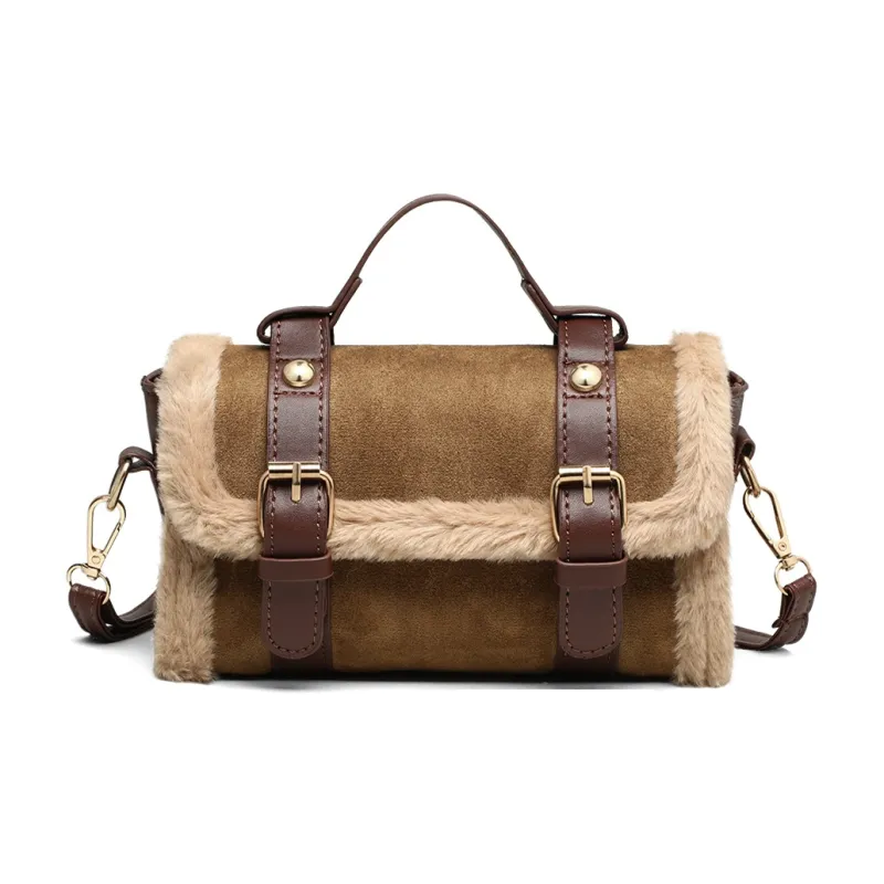 PT'SON Synthetic Leather Satchel Bag, Shoulder Bag, Crossbody Bag, Handbag Regular Women's Dark Brown-4