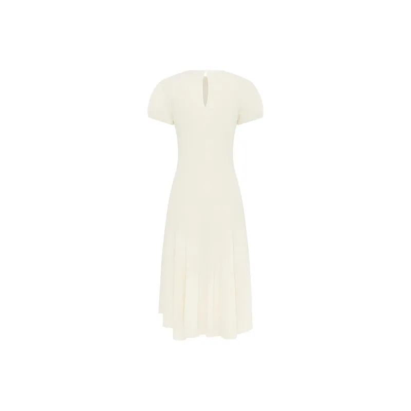 WITH JEAN FW24 Emily Dress Short-Sleeved Dresses Women's Off White/Ecru-1