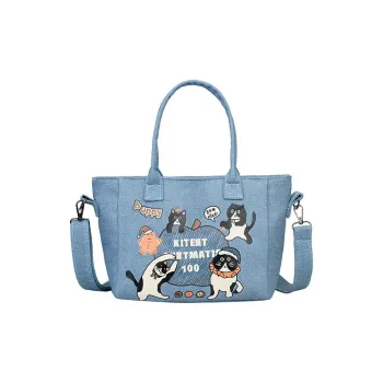 S.REPHEN Denim Crossbody Handbag Regular Unisex Blue/Dark Blue