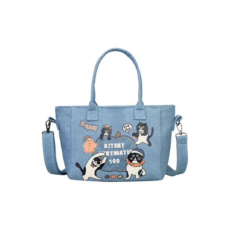 S.REPHEN Denim Crossbody Handbag Regular Unisex Blue/Dark Blue-0