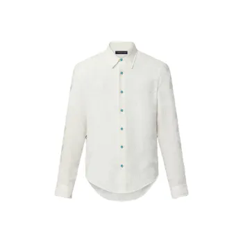 LOUIS VUITTON Long Sleeved Jacquard Silk Shirt