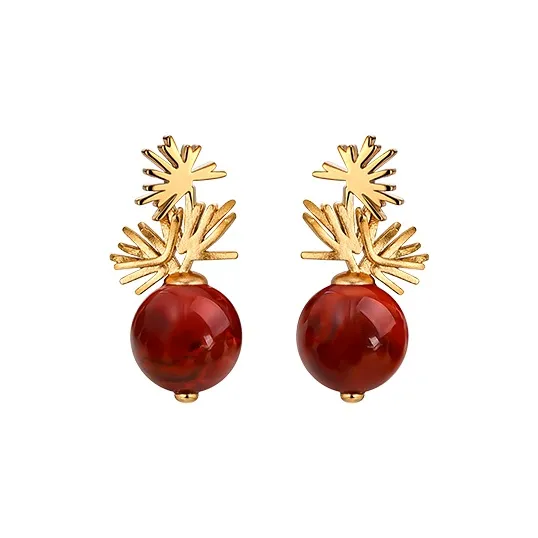 BAILAN BN Southern Red Agate Earrings Women's-0
