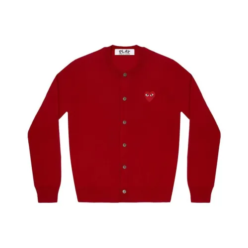CDG Play Sweaters Unisex Red