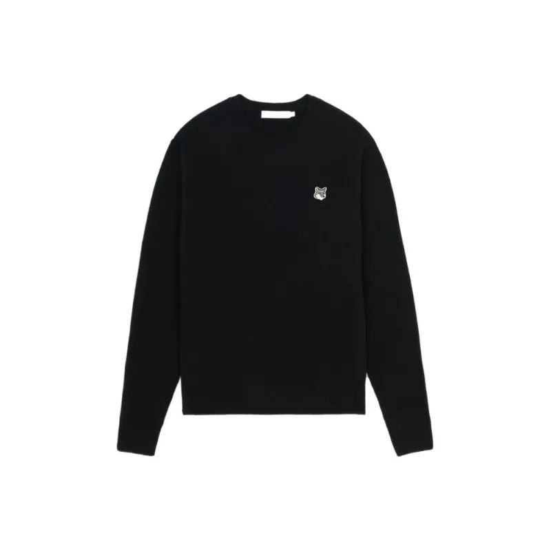 Maison Kitsune Fox Head Patch Knitted Jumper-0