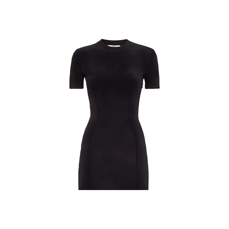 FENDI X Skims Velvet Knit Midi Dress Black-3