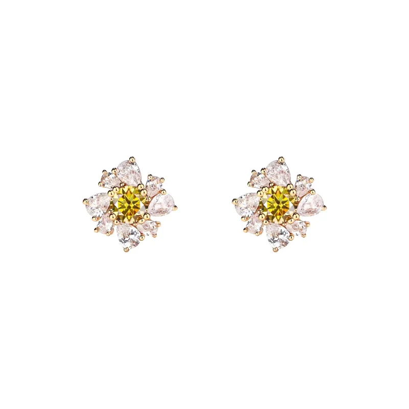 Gingerford S925 Silver Stud Earrings Women's-3