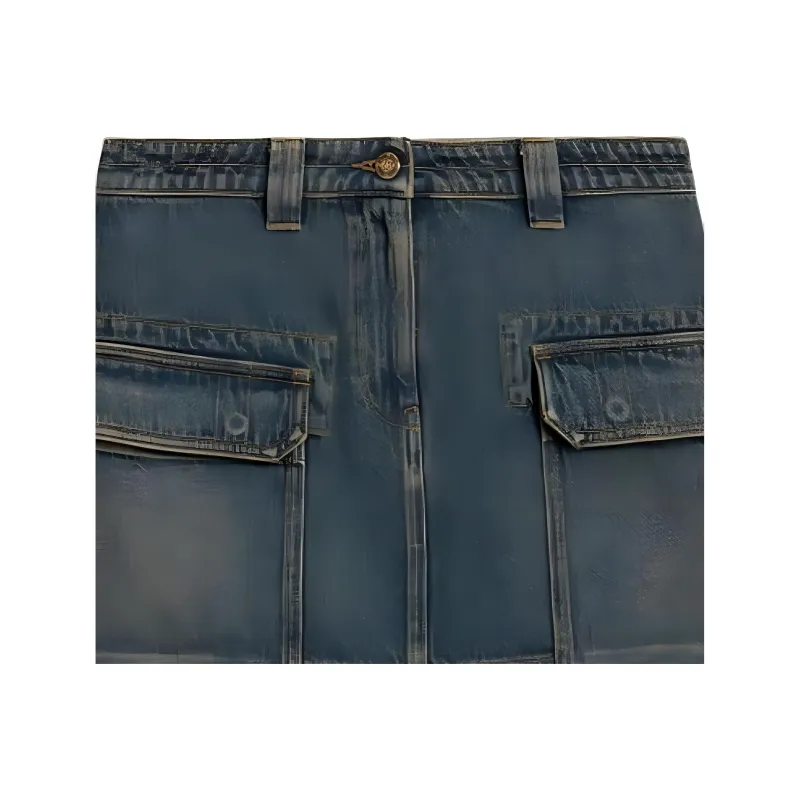 Golden Goose FW24 Denim Short Skirts Women's Blue-2