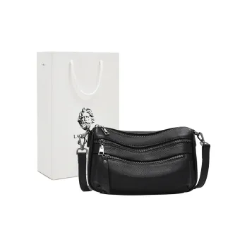 Old Man's Head Top Grain Cow Leather Shoulder Bag Women's Multicolor