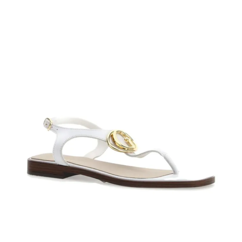 GUESS One Strap Sandals Women's White Gold-1