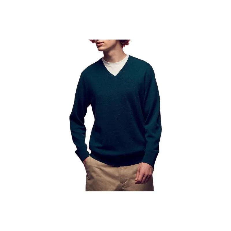 UNIQLO Cashmere Sweaters Men Dark Green-0