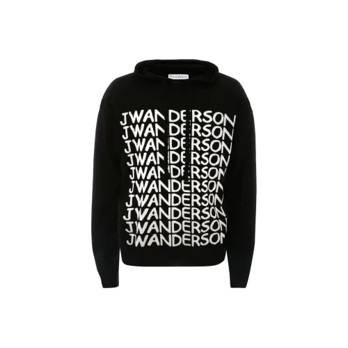 JW Anderson Logo Intarsia Knitted Hoodie