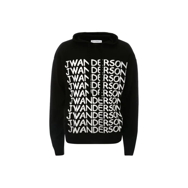 JW Anderson Logo Intarsia Knitted Hoodie-0
