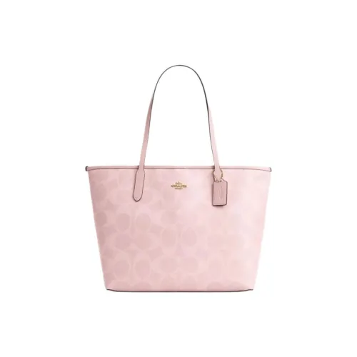 COACH City Artificial Leather Tote Bag, Shopping Bag, Shoulder Bag Large Size Women's Rouge Pink