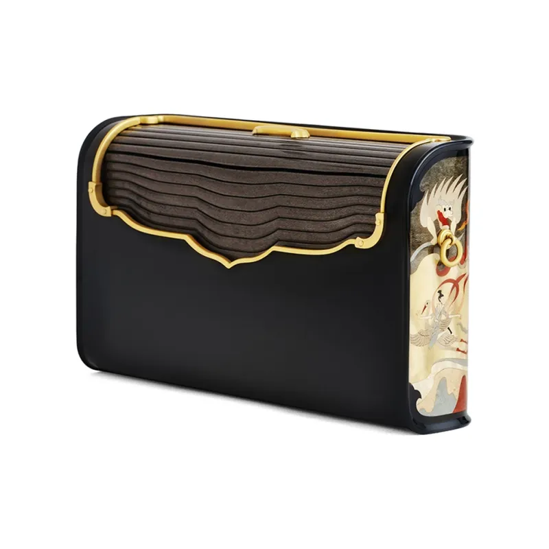 DUANMULIANGJIN Teak Evening Bag, Crossbody Bag, Shoulder Bag Women's Frosty Black-2