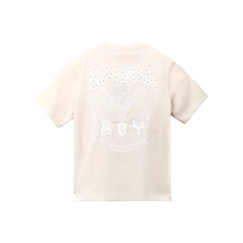 Boy London T Shirts Unisex Ecru-1