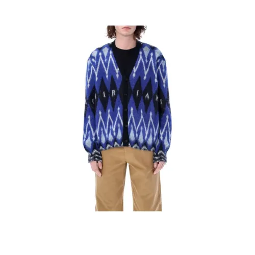 AMIRI Argyle Mohair Cardigan