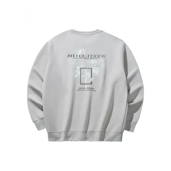 CHAOJIANTA Sweatshirt Unisex Plain Mist Gray