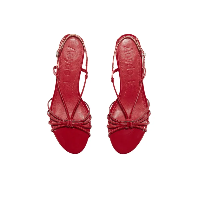 Aeyde Rhonda One Strap Sandals 3.5cm Women's Red-2
