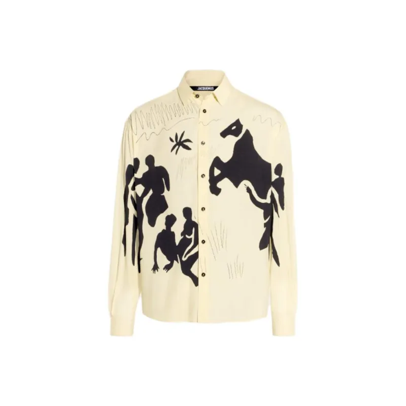 Jacquemus FW24 Equestrian Print Shirt Shirt Men's YELLOW/Yellow-0