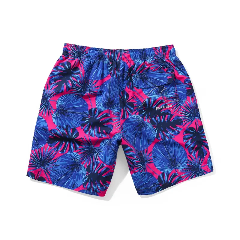 GAILANG Beach Shorts Men's Blue Pink Floral-1