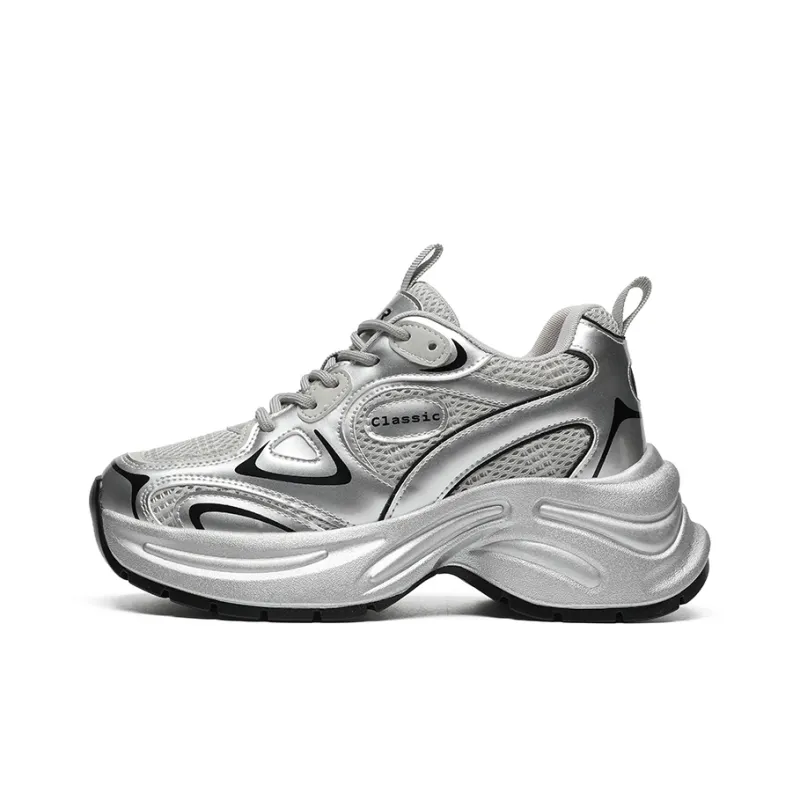 ZHR Star Moon Wear resistant And Lightweight Low Top Chunky Sneakers Women's-0
