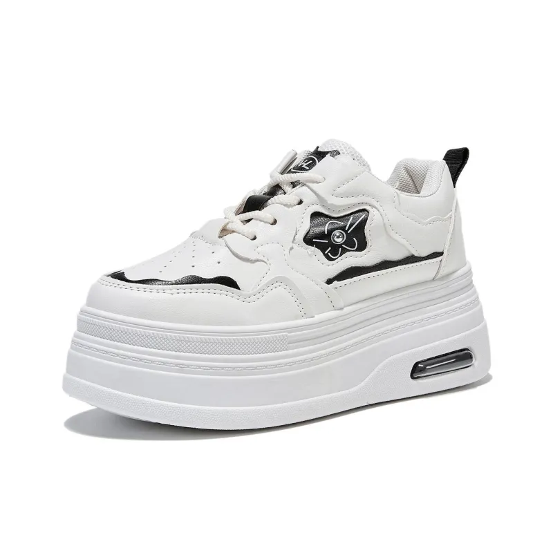 Little Red Man White Sneakers Height Increasing Balance Support Lightweight Low Top Casual Shoes Women's-11