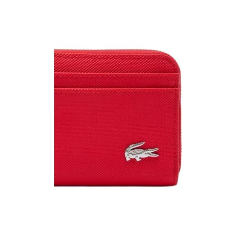 LACOSTE Coated Polyester Wallet Women's Red-4