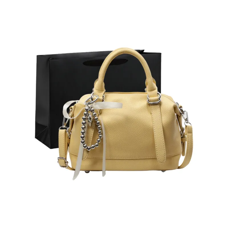 PINK·LAND PU One Shoulder Handbag Women's Black/Ecru/Yellow/Pink/Purple/Blue-14