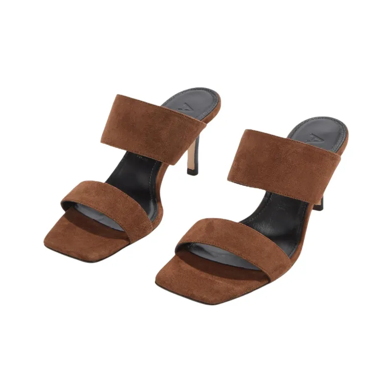 Aeyde Slide Slippers 7.5cm Women's Brown-2