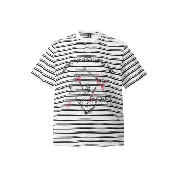 VERAF CA T Shirt Unisex Black White Stripes