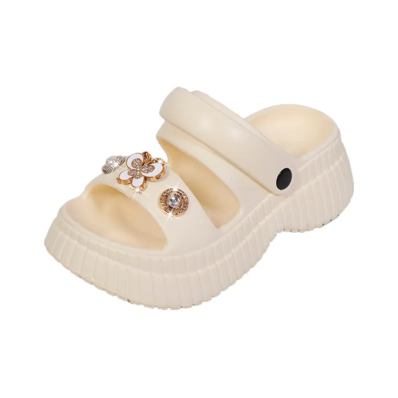 QIUTEXIONG EVA Rhinestone Slip Resistant Abrasion Resistant Slide Slippers Women's-6