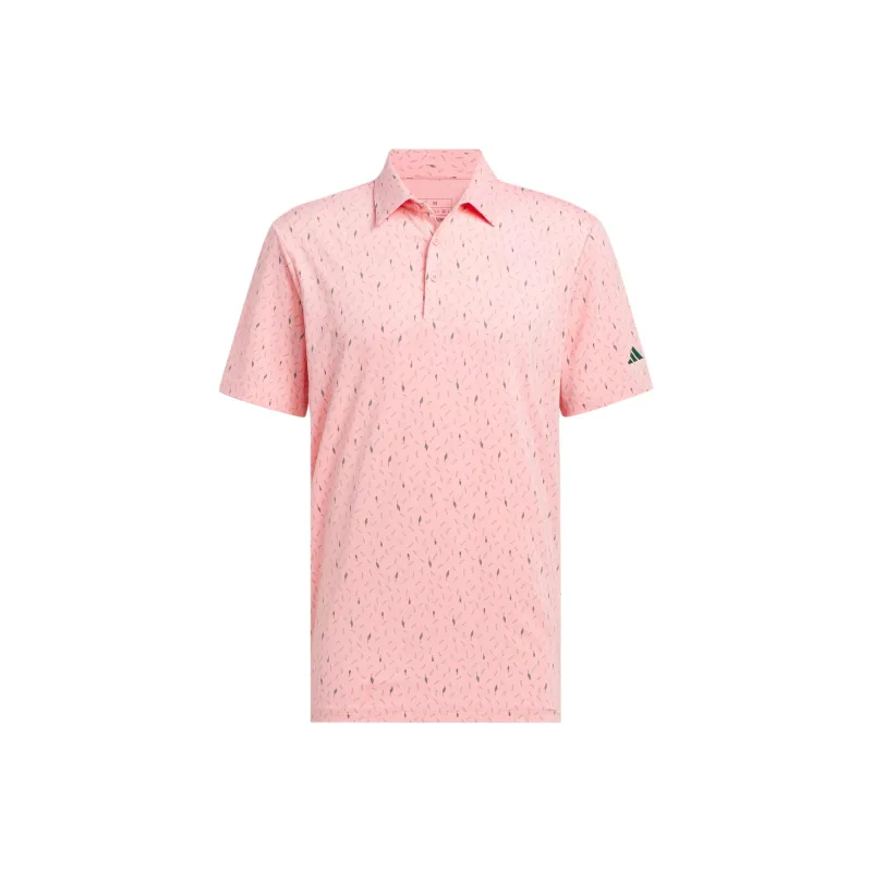 Adidas Polo Shirt Men's Half Pink Fireworks-0