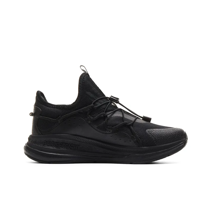 PEAK Cushioning, Slip Resistant, And Abrasion Resistant Low Top Casual Running Shoes Women's All Black-1