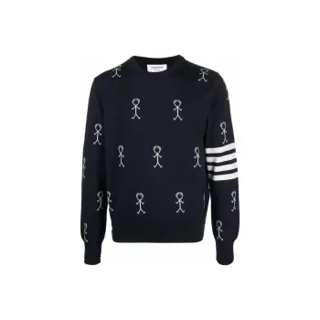 THOM BROWNE Sweaters Men Marine Blue