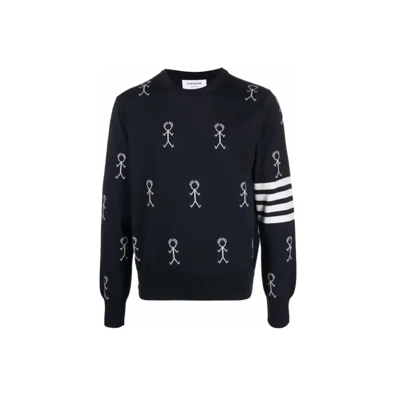 THOM BROWNE Sweaters Men Marine Blue-0