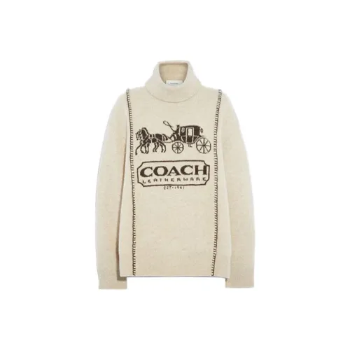 COACH Cashmere Sweaters Men Beige