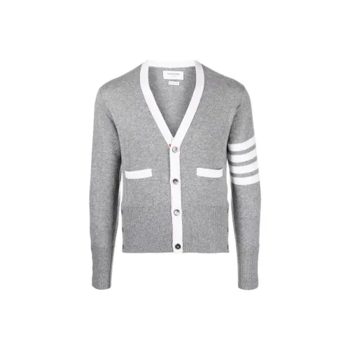THOM BROWNE 4 Bar Stripe Knit Cardigan