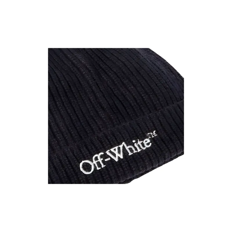 OFF WHITE Bookish Knitted Beanie-2