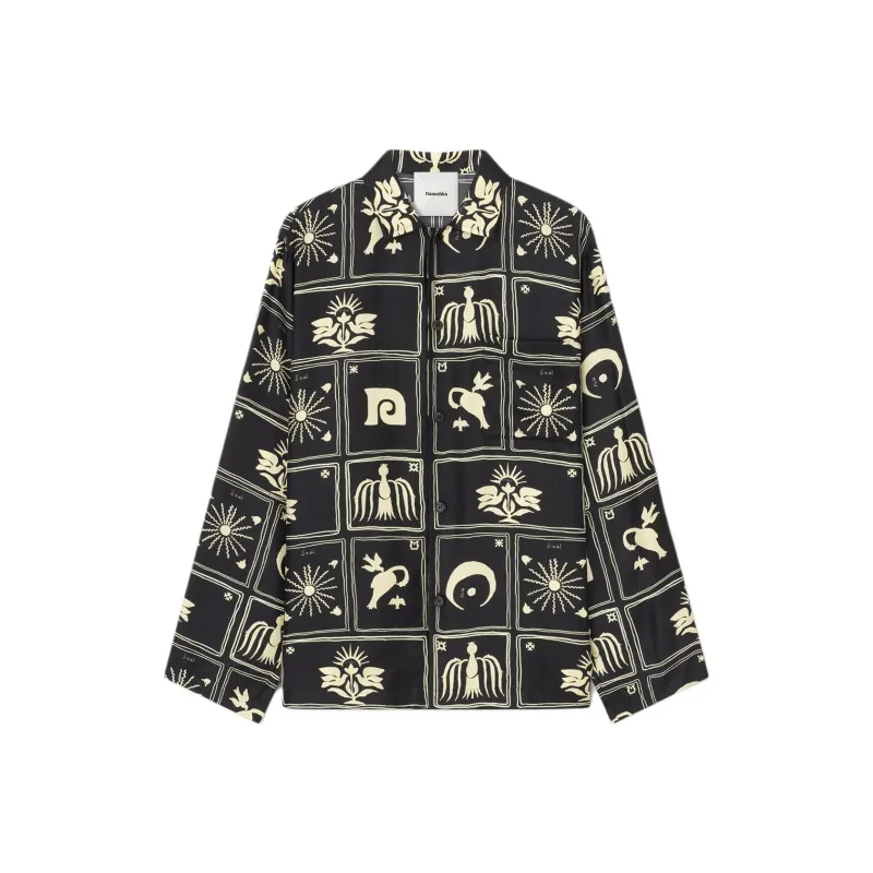 NANUSHKA Graphic print Silk Shirt-0