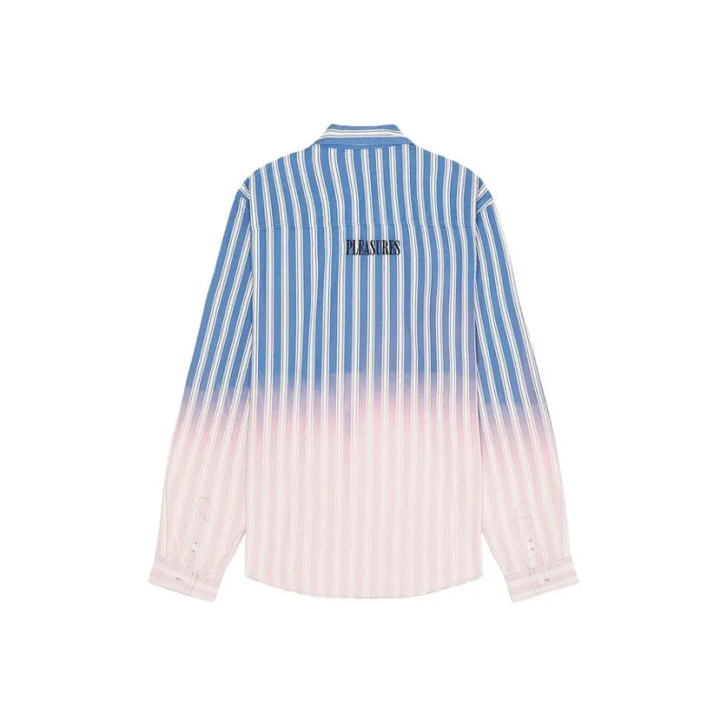 PLEASURES Fade Button Down Long Sleve Shirt-1