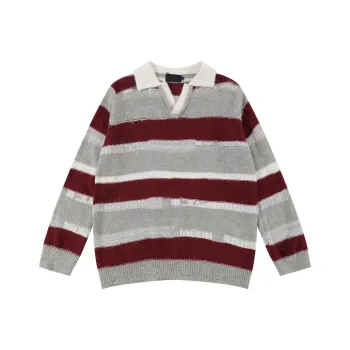 GBXM Sweaters Unisex Red Gray
