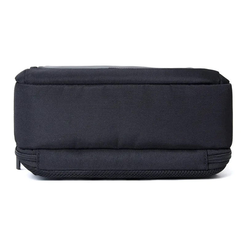 NAVIGARE Fabric With Top Grain Cow Leather Backpack Regular Men's Black-4