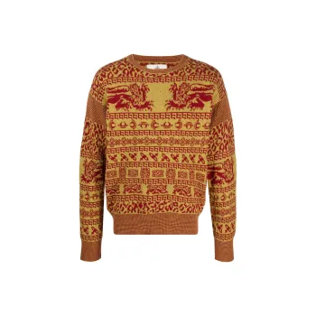 Vivienne Westwood Pattern Intarsia Knit Crewneck Jumper