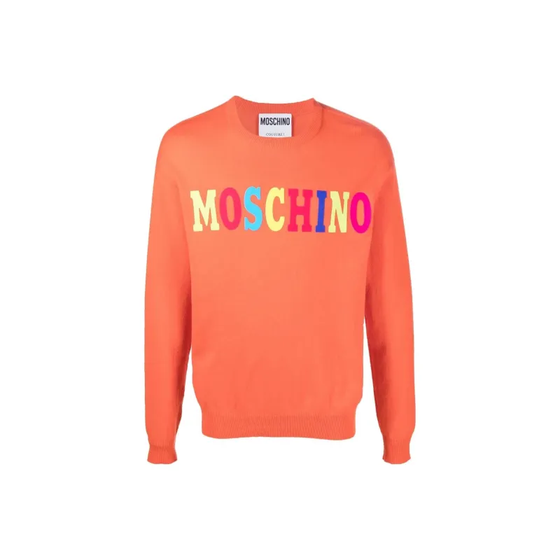 MOSCHINO Cashmere Sweaters Men Orange Red-0