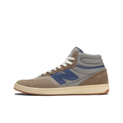 New Balance NB Numeric 440 V2 Anti Slip Wear Resistant High Top Skateboard Shoes Unisex Gray Brown Blue